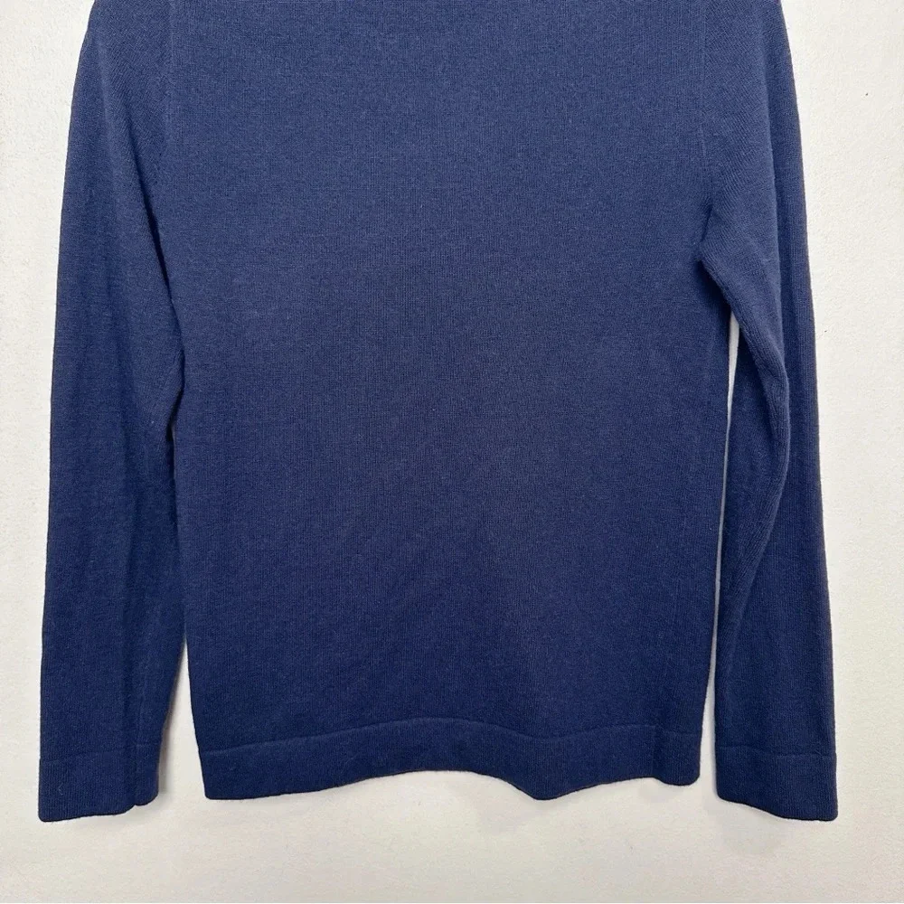 J.crew Womens Xsmall Crew Neck Navy Wool Teddie Sweater